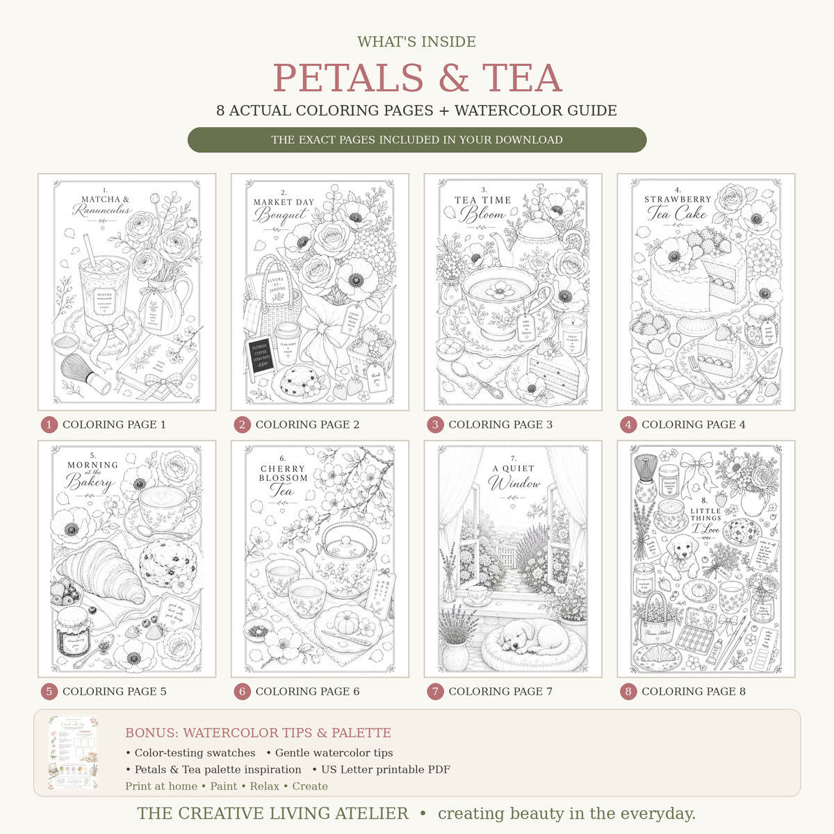 Printable Watercolor Painting Book