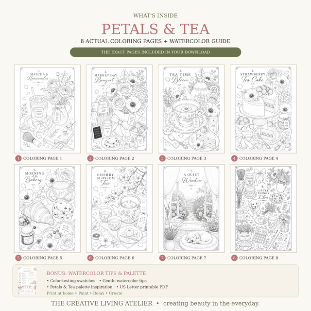 Printable Watercolor Painting Book
