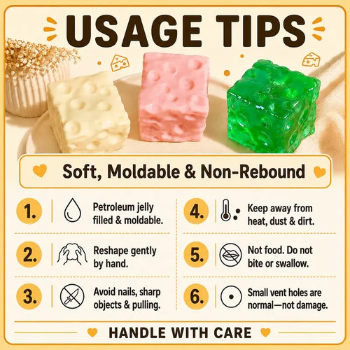 Cheese Cube Squishy Toy