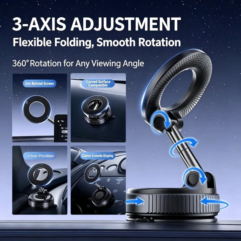 Magnetic Vacuum Car Phone Holder